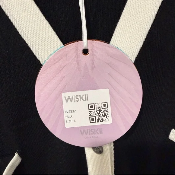 WISKII Sleek V-Neck Polo Playsuit in Black L - Picture 4 of 6